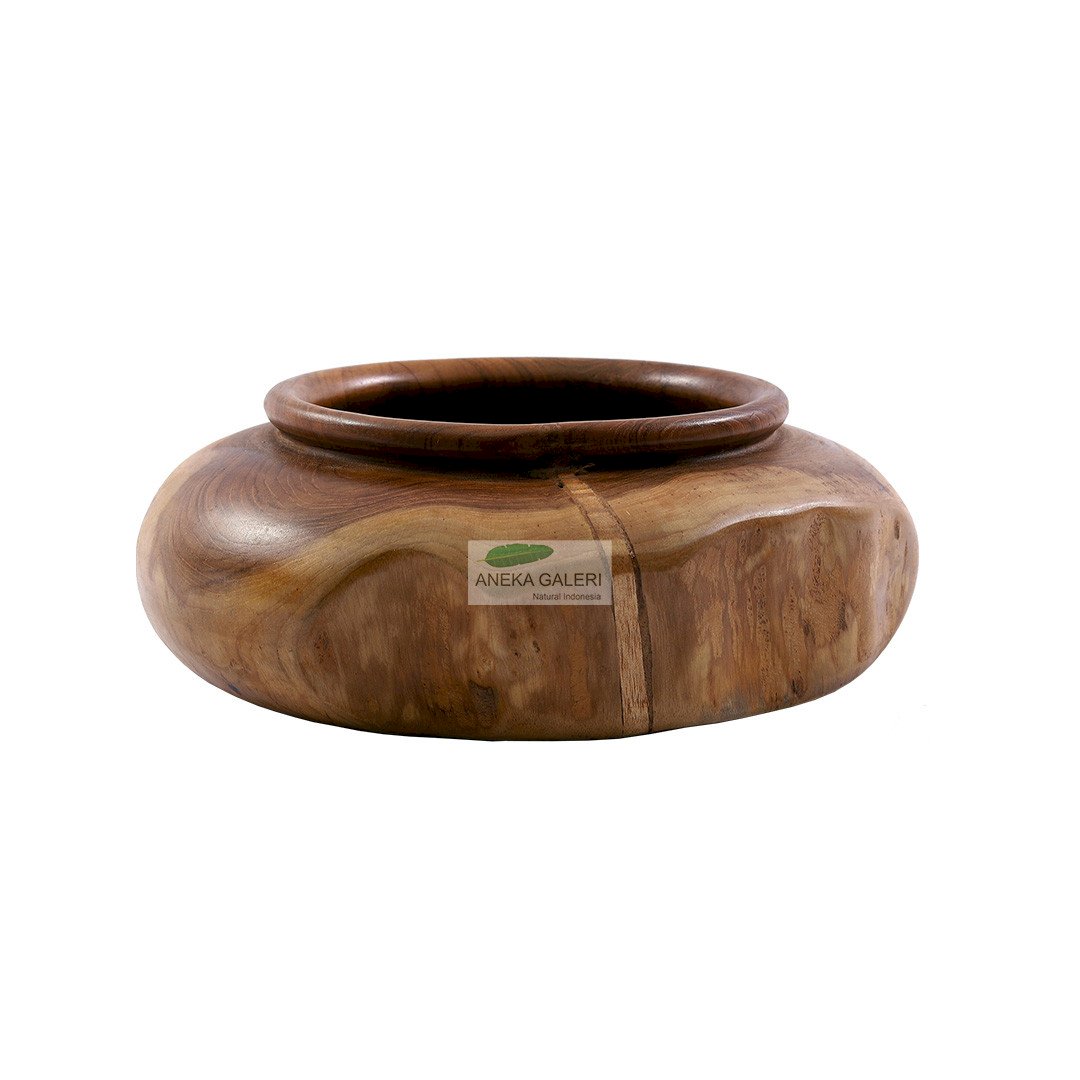 Bowl Teak Wood, Clear Water Base Semi Gloss