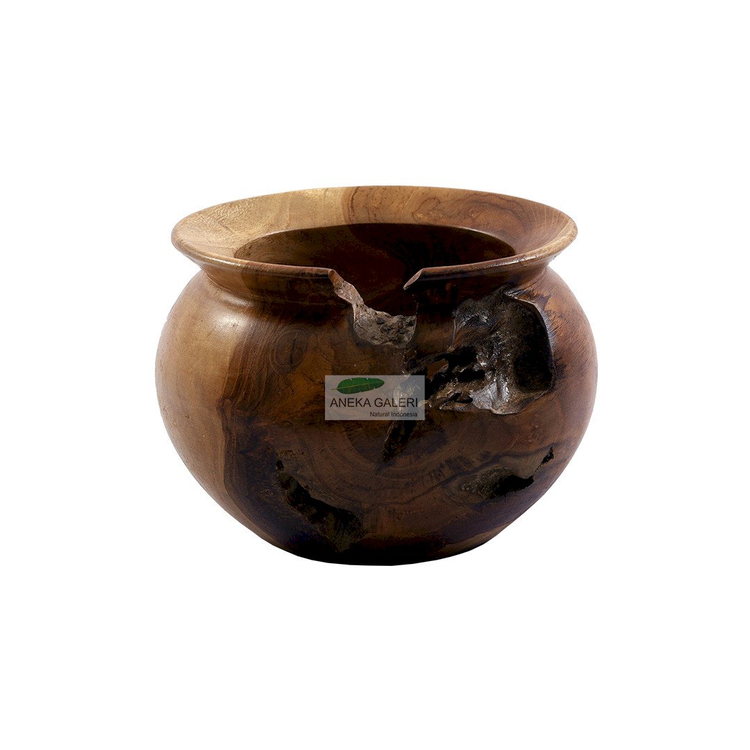 Bowl Teak Wood, Clear Water Base Semi Gloss