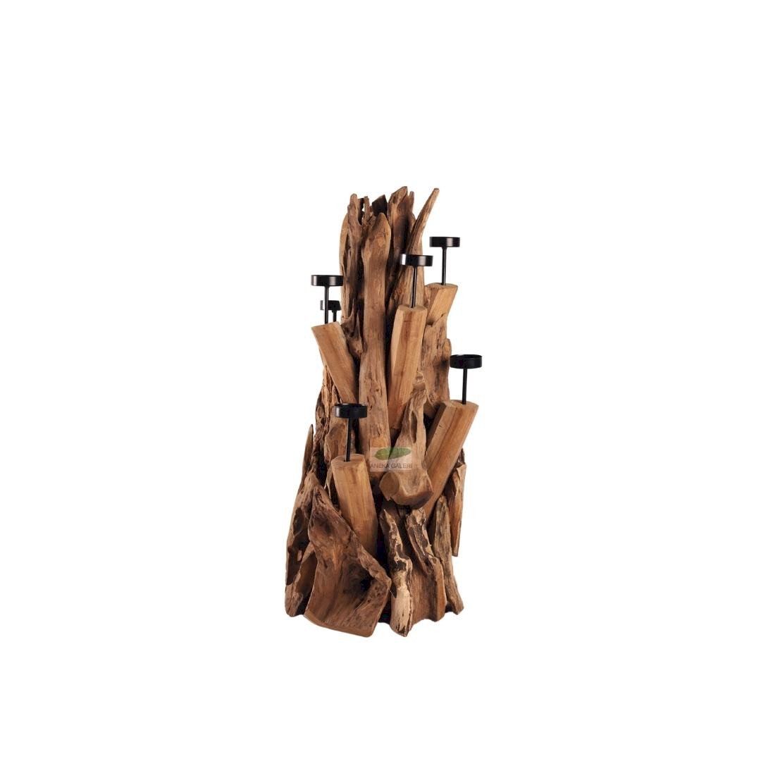 Candle holder pohon, 6 flat metal size S