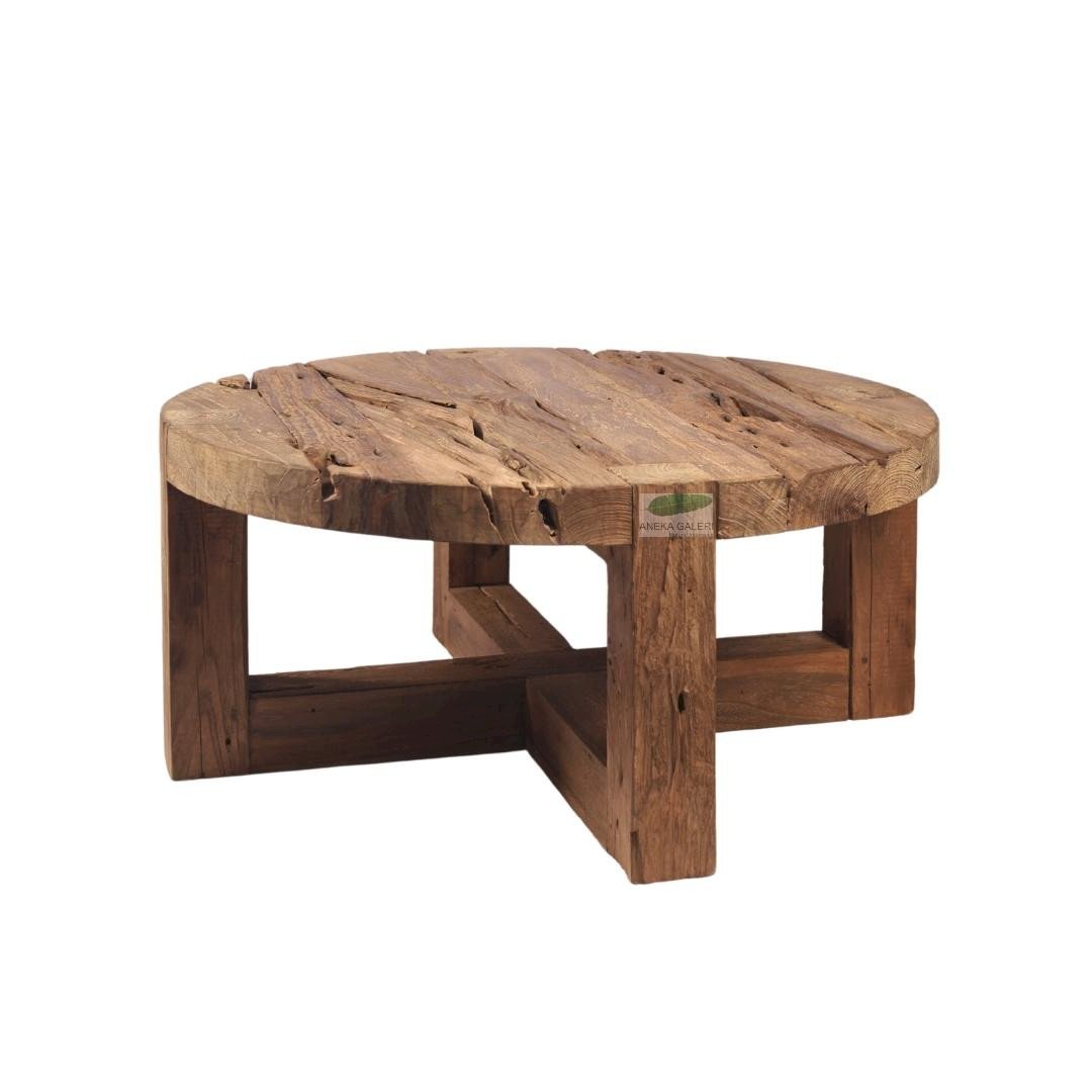 Coffe Table dia.90cm, rustic