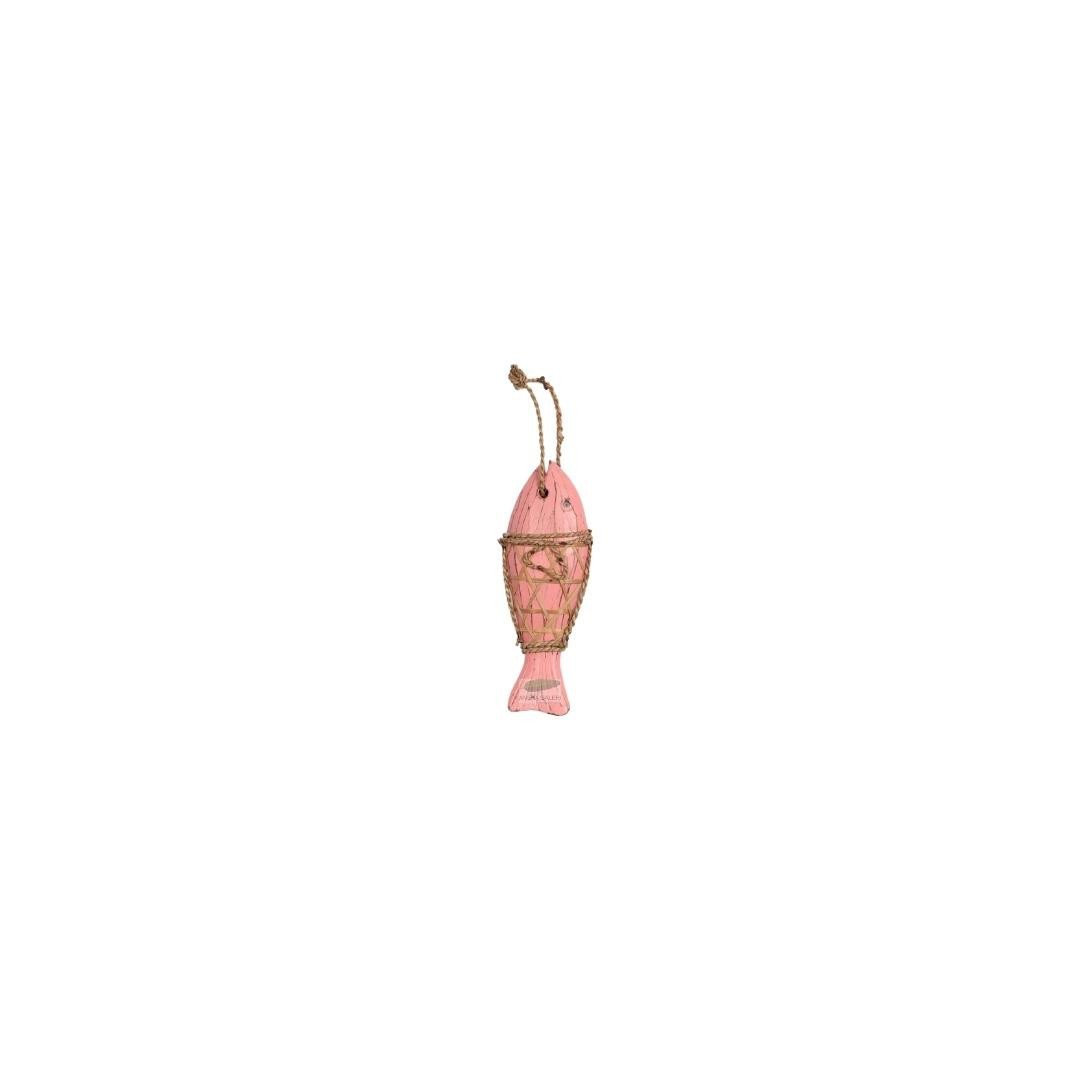 fish S, soft pink with bamboo net