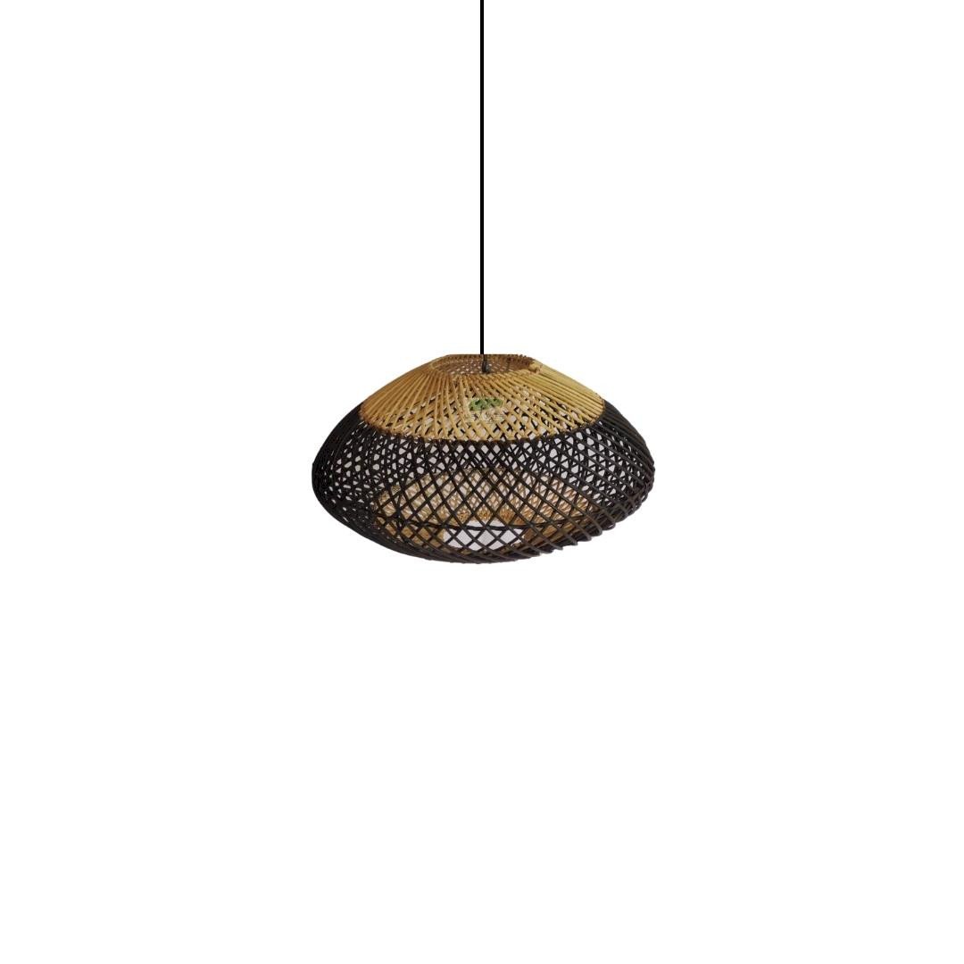 Lampshade UFO black-natural S, 38cm