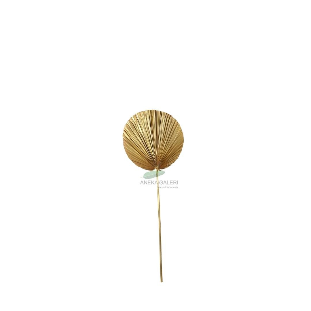 Palm leaf round M - GOLD