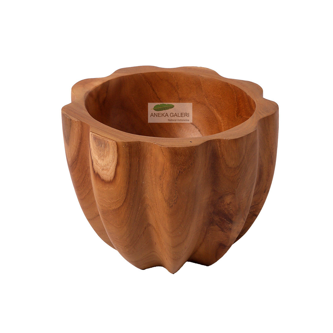 Teak Bowl w/ 9 petals