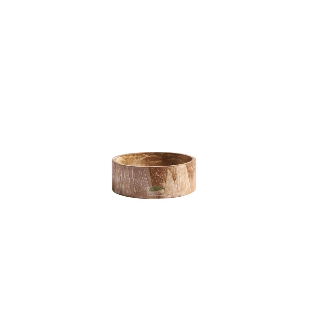 Teak bowl White Wash