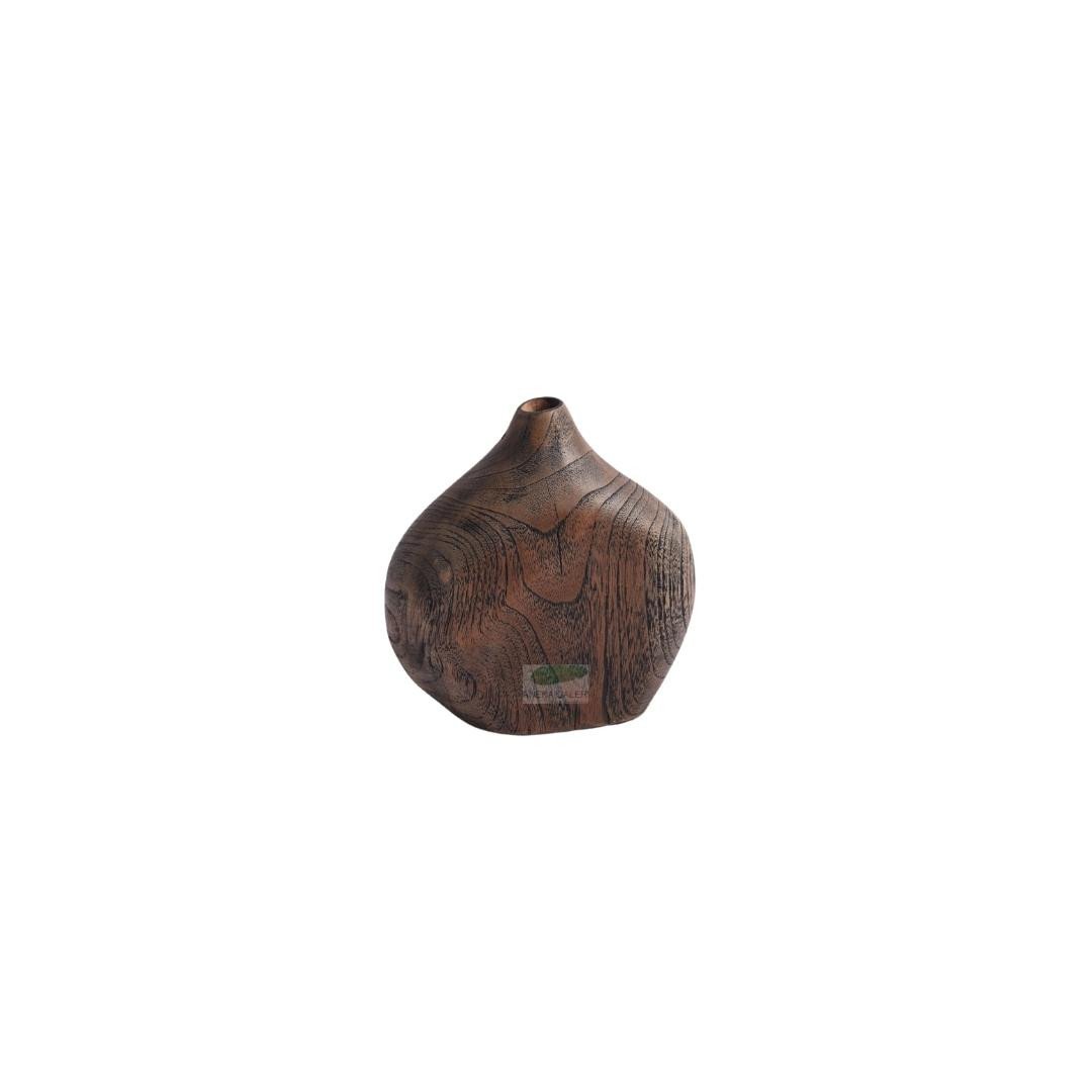 Teak Vase Black Wash