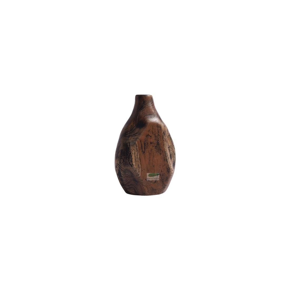 Teak Vase Black Wash
