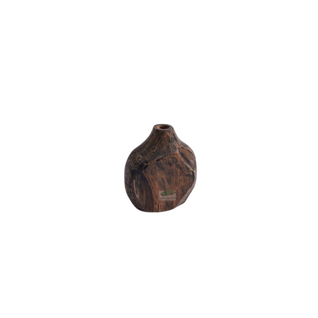 Teak Vase Black Wash