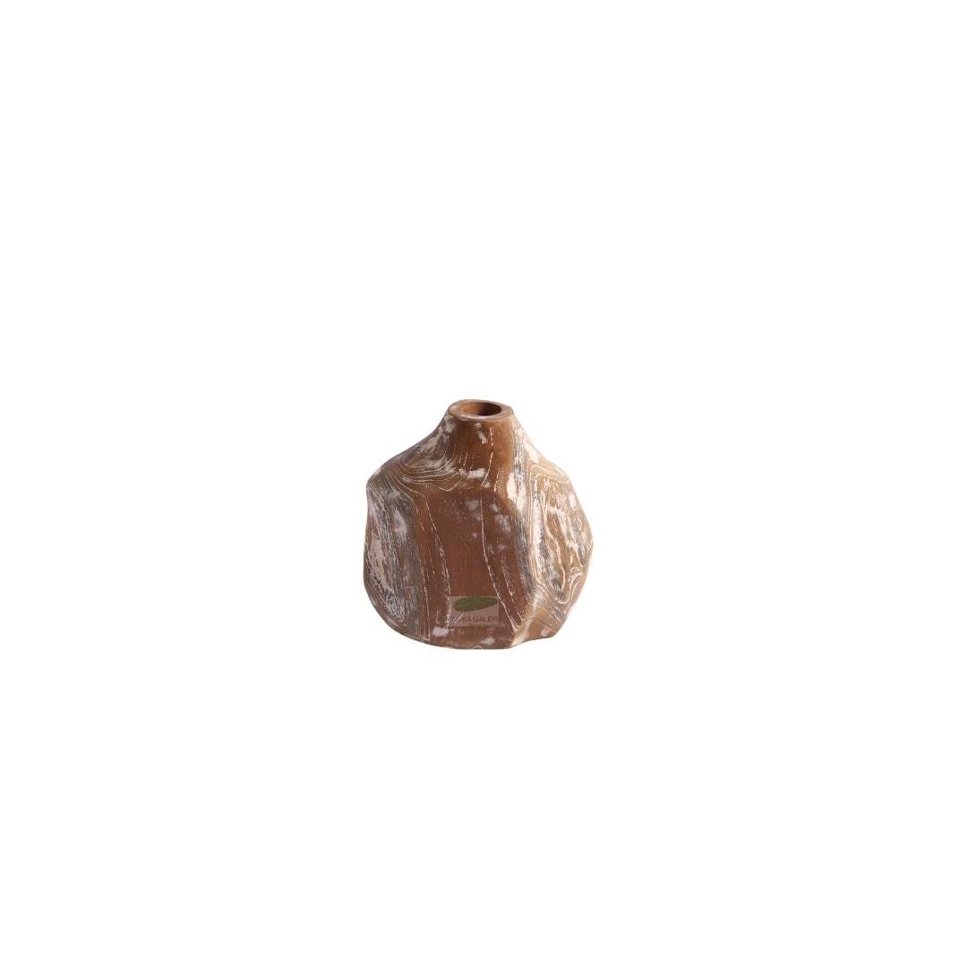 Teak Vase h.19cm