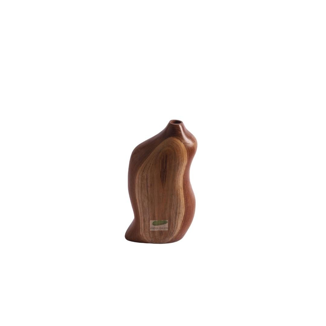 Teak Vase Natural 28cm