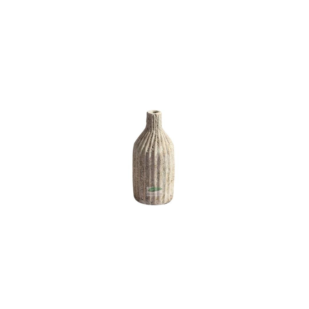 Vase vertical line botol, TC Creame Burn