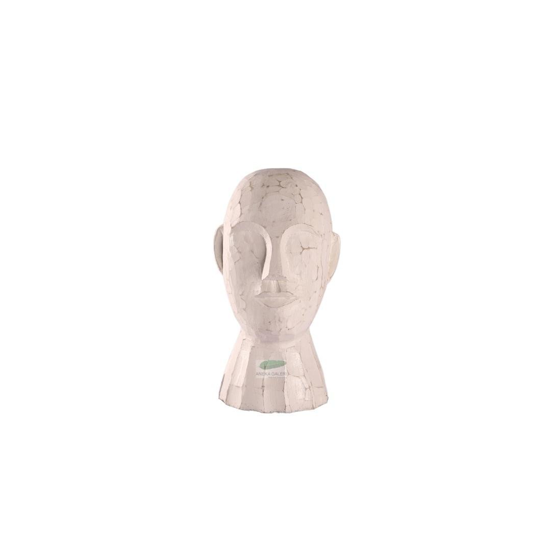 Wood Head Sculputre L