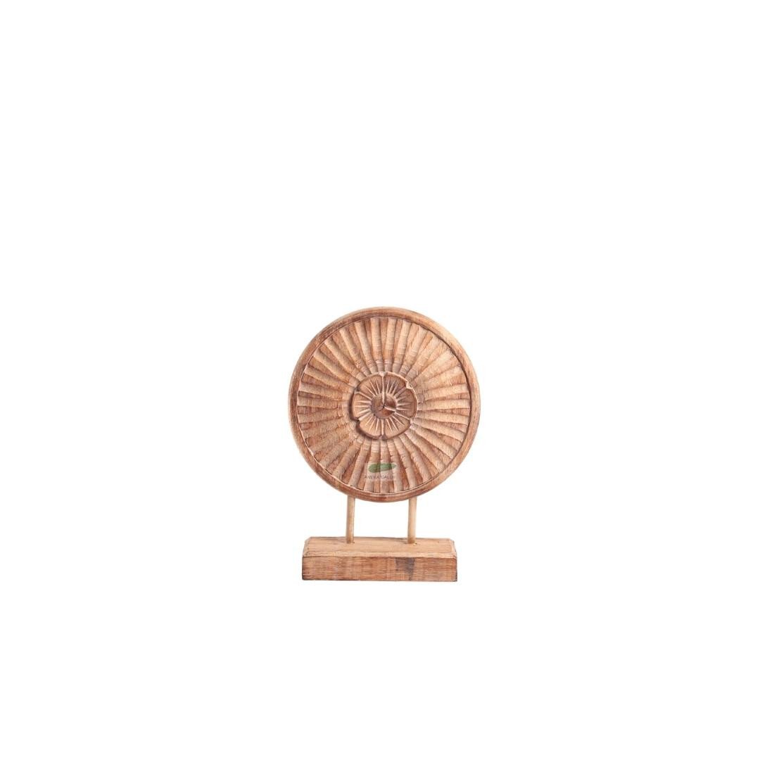 Wood ornament Bunga on stand M